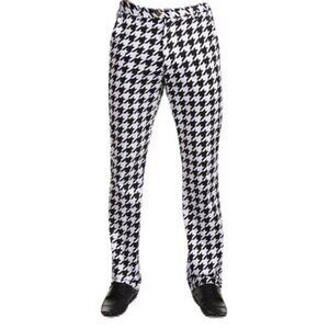 Loudmouth Golf 32 x 28 Black and White Houndstooth Style